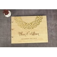 thumbnail image 4 of Darling Souvenir Personalized Engraved Laser Cut Wedding Guest Book Wooden Cover Sign-in Book Registry Guestbook Scrapbook-BK, 4 of 7