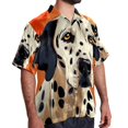 thumbnail image 2 of Spotted Dog Men's Hawaiian Short Sleeve Printed Button Down Poplin Casual Summer Beach Shirt, Unisex, 2 of 6