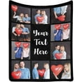 thumbnail image 4 of Personalized Blanket with Photo Text Custom Photo Blankets Customized Photos, Picture Blanket Gifts for Family and Friends on Christmas Wedding Mothers Day, Father Day Blankets, 4 of 5