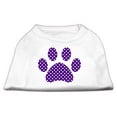thumbnail image 5 of Pet Dog  Cat Shirt Screen Printed, "Swiss Dots Purple Paw", 5 of 6