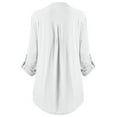 thumbnail image 2 of ICQOVD Womens Ladies Large Size Button Lace V-Neck Long Sleeve Shirts Blouses, 2 of 2