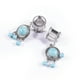 thumbnail image 5 of Exquisito doble altavoz turquesa colgante pendiente expansión joyería piercing (0.709 in), 5 of 8