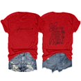 thumbnail image 1 of Cathalem Womens Oversized T Shirts Short Sleeve Crew Neck Ruched Stretch Fitted Tee Shirts Crop Tops,Red XL, 1 of 3