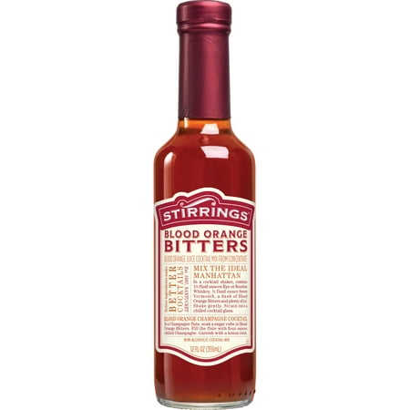 Stirrings Blood Orange Bitters Juice Cocktail Mix - 12 fl oz Glass Bottle, Pack of (1)