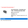 thumbnail image 2 of Seat Switch Knob - Compatible with 1986 - 1993 Mercedes-Benz 300E 1987 1988 1989 1990 1991 1992, 2 of 2