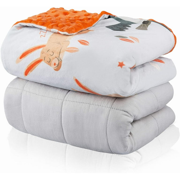 Weighted Blanket for Kids 5lbs Toddler Weighted Blanket 5 pounds Heavy Blanket Best for Children 40 70 Pounds Warming Cooling Weighted Blanket with Minky Cover Animals Design Quilt 36x48 Walmart