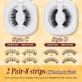 thumbnail image 3 of QUEWEL Magnetic Eyelashes with Applicator Soft 3D Magnetic Lashes Natural Look, Reusable Lashes Kit No Glue Remover Needed, Easy to Use for Beginners(GD-CX-CD2), 3 of 3