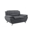 thumbnail image 4 of US Pride Furniture Timmy T Faux Leather 3 Piece Living Room Set, Gray, 4 of 4