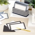 thumbnail image 2 of facai-Blank Cards Assortment with Organizer, Black & White Stripes (40 Flat Paneled Note Cards with Envelopes), 2 of 4