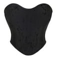 thumbnail image 2 of AnuYalue Corsets Womens Vintage Renaissance Corset Asymmetrical Hem Strapless Overbust Bustier Top Lace Up Boned Bodice Shapewear Tops, 2 of 8