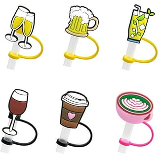 Cute Cartoon Yellow Duck Straw Silicone Straw Plug, Straws Decorative Cap Staw Tips Bottle Accessories