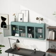 thumbnail image 2 of 2-Door Wall-Mounted Metal Storage Cabinet with Tempered Glass Doors & Shelves for Bathroom, Kitchen, Living Room & Office   WL, 2 of 13