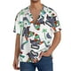 thumbnail image 1 of Balery Dinosaur on Excavator2 Camisa Casual de Manga Corta con Botones para Hombre, Texturizada, Estilo Cubano, para Playa, Verano-X-Large, 1 of 5