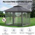 thumbnail image 4 of Ladcaser 12'x12' Gazebo Outdoor Pop up Canopy Tent with Curtains and 144 Square Shelter for Patio, Backyard Party, with Mosquito Netting, 2-Tiered Vented Top, 4 of 9