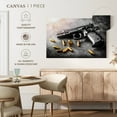 thumbnail image 4 of Elephant Stock Handgun And Bullets Wall Art - Horizontal Canvas Wall Art - Hallway Wall Decor - Military Canvas - Gray And Gold Decor - 36" x 24", 4 of 4