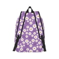 thumbnail image 6 of Rocae Daisies Flowers for Durable Canvas Backpack Leisure Large Bag Travel Rucksack Multi-function Backpack Medium, 6 of 8