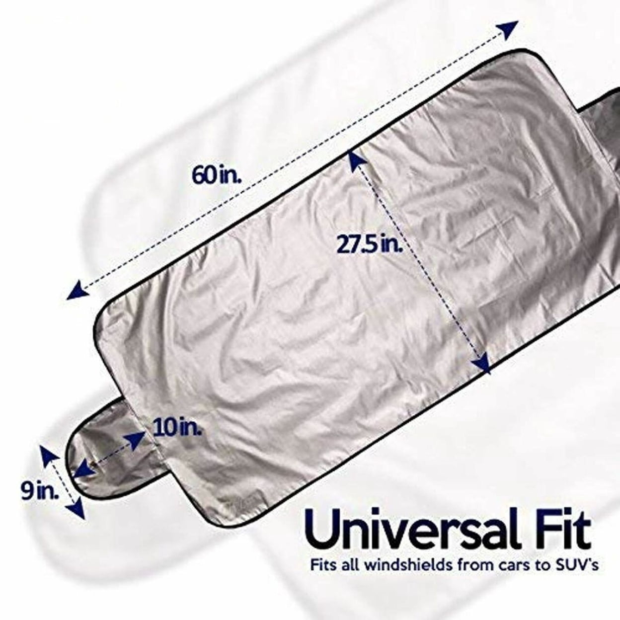 Reversible Windshield Protector Blue Silver Waterproof Cover for Winter Summer Heat