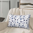 thumbnail image 5 of Sikiie blue Snowflake Prints Print Plush Pillow Cover, Wrinkle-proof and Stain-resistant Pillow Protector without Pillow Core, Home Decoration-20"x30", 5 of 6