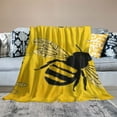 thumbnail image 2 of BCIIG Bee Blanket for Kids, Aldults - Soft, Fuzzy &amp; Cozy Crib Size Throw Blanket for Couch, Office - Black Cute Warm Blankets Gifts 60x80in, 2 of 6