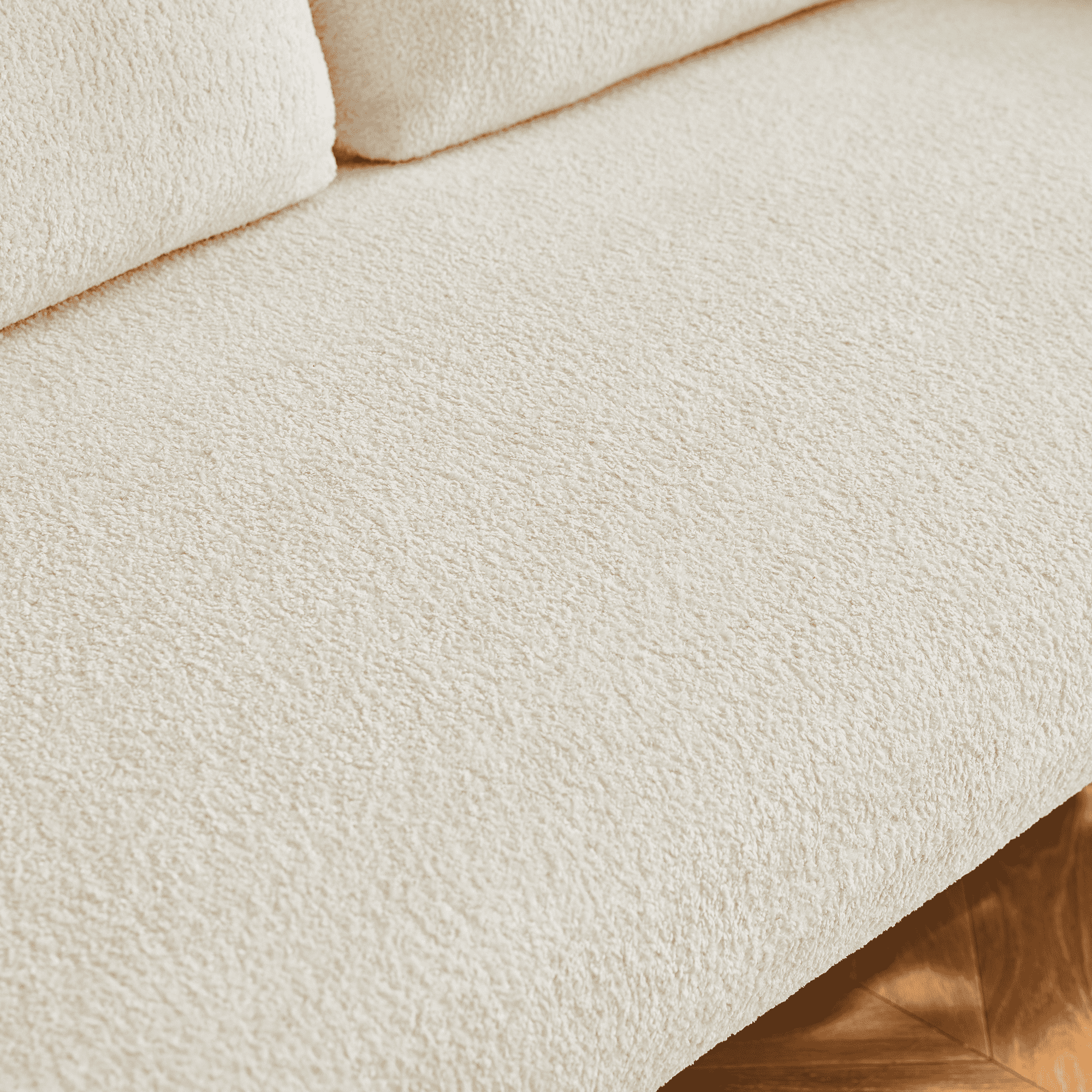 MAYEERTY 59"Velvet Fabric Sofa, Modern Loveseat Furniture with Support Pillow for Apartment, Office, Living Room & Bedroom, Tool-Free Assembly.