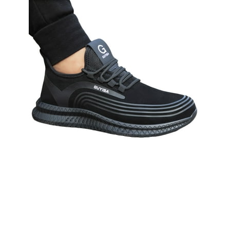 

Rotosw Unisex Work Boots Steel Toe Protection Boot Insulated Safety Shoe Comfort Lace Up Working Puncture-proof Black F 8.5