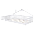 thumbnail image 5 of PORKISS Kids Montessori Floor Bed, Twin Size Floor Bed with Fence and Door for Girls Boys, White, 5 of 12