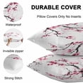 thumbnail image 4 of Waterproof Throw Pillow Covers Set of 2, 16x16 Inch Cherry Blossoms Decorative Pillowcases Outdoor Pillow Slip Cushion Covers Set for Couch Tent Pink Pastoral Modern Gradient Spring, 4 of 7
