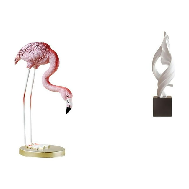 Estatua de resina,Escultura de resina de flamenco para exteriores,Figura de pájaro,adorno decorativo para jardín,Estatua de arte abstracto,Estatua de arte abstracto Escultura de resina moderna