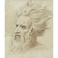 thumbnail image 2 of Samuel de Wilde 20x23 Gold Ornate Framed and Double Matted Museum Art Print Titled - Head of a Man with a Beard and Long Hair in the Wind (1786), 2 of 4
