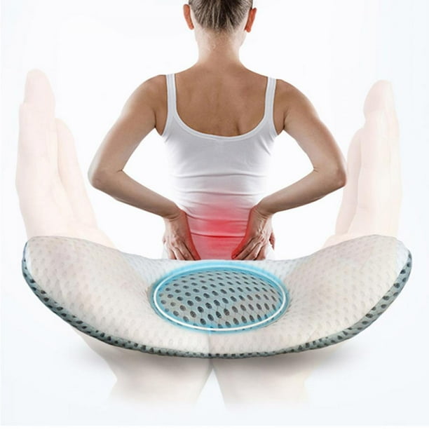 Lumbar Pillow for Sleeping, Adjustable Height 3D Lower Back Support