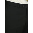 thumbnail image 6 of Giorgio Napoli Men's Two Button Jacket Flat Front Pants Black Suit Black, 6 of 6