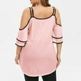 thumbnail image 2 of Pntutb Womens,Plus Size Women's Summer Casual Strap Leaky Shoulder Sequin Short Sleeve T-Shirt Clothes, 2 of 6