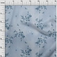thumbnail image 3 of oneOone Velvet Grayish Blue Fabric Florals Craft Projects Decor Fabric Printed By The Yard 58 Inch Wide, 3 of 4