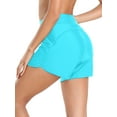 thumbnail image 1 of RELLECIGA Women's High Waisted Swim Shorts with Pockets UV Sun Protection Board Shorts, 1 of 6