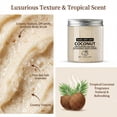thumbnail image 2 of Coconut Body Scrub - Natural Sea Salt Exfoliator for Soft & Smooth Skin, Deep Cleansing & Revitalizing Body Skin Care, Hydrating Treatment for All Skin Types, 4.23oz (120g), 2 of 8