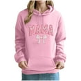 thumbnail image 2 of GA WEIHUA Clearance SaleMama Fleece Sweatshirts Women Casual Oversized Pullover Hoodies 2025 Loose Drop Shoulder Cute Heart Graphic Hooded Shirts Personalized Mom Gift for Her(Pink,XL), 2 of 4