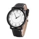 thumbnail image 5 of Reloj de pulsera de cuarzo para hombre y mujer, correa redonda de PU, reloj de pulsera con esfera grande (esfera simple), 5 of 8