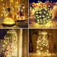 thumbnail image 4 of Solar String Lights Outdoor, 2 Pack 16.4FT 50 LED Copper Wire Solar Powered Fairy Lights Waterproof with 8 Lighting Modes for Garden Patio Tree Christmas Party Wedding ,Warm White, 4 of 5