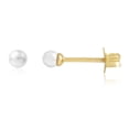 thumbnail image 6 of 18K Yellow Gold Plated Sterling Silver Crystal Pearl Stud Earrings, 6 of 6