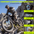 thumbnail image 2 of Electric Bike for Adults, 1500W Dirt Bike, 34MPH, 48V 20Ah E-Bike, 60 Miles Electric Motorcycle, 20" Fat Tire Off-Road Bike, All Terrain for Mountains, Snow, Sand, Road, 2 of 9