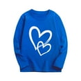 thumbnail image 1 of Plebaso Garçons Filles Chandails à Manches Longues en Coton T-Shirts à Enfiler Imprimés de Cœurs Blouses Décontractées à Col Rond pour Enfants, 1 of 2