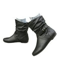 thumbnail image 3 of YLYL Flat Slouch Ankle Boots Fall Slouchy Boots Slip on Casual Short Boots, 3 of 9