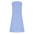 thumbnail image 6 of Women's Sleeveless V Neck Casual Dress, Buttonless Design, Lightweight Blend, Warm Weather Wear, 6 of 7