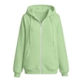 thumbnail image 7 of Daznico Women's Zip Up Hoodie Sweatshirt Relaxed Fit with Pockets for Comfort,L, 7 of 7