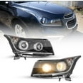 thumbnail image 2 of Winjet Headlight Assembly For 2011-2015 Chevy Cruze LED DRL Projector Headlights Black Clear Set Headlamp, 2 of 8