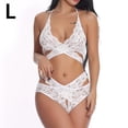 thumbnail image 1 of Conjunto de ropa interior de malla de encaje para mujer Lencería sexy Ropa de dormir Ropa de dormir, Blanco, L Noticed XX000073-11, 1 of 7