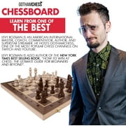 GothamChess, Chess Game board , Premium Wooden Finish Folding Board with Magnetic Pieces, Brown