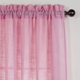 thumbnail image 2 of Linen Textured Semi Sheer Curtains & Drapes for Nursery Living Room Bedroom, Light Filtering Sheer Curtains 63 inch Length, Light Pink, 2 Piece Set, 2 of 3