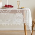thumbnail image 1 of Nvzi Lace Tablecloth Rectangular Table Cover for Kitchen Dinning Wedding Party Decoration -SIZE G:53*94inch,White B, 1 of 4
