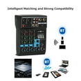 thumbnail image 3 of Professional 4-Channel Mixing Console USB Mixer with Sound Card Effects Console Computer Tuning Soundcard Mixer with BT Connection Reverb Gain High and Low Tone Adjustment for Home Recordin, 3 of 7